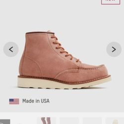 Dusty Rose Red Wing Women's Boots Size 9 