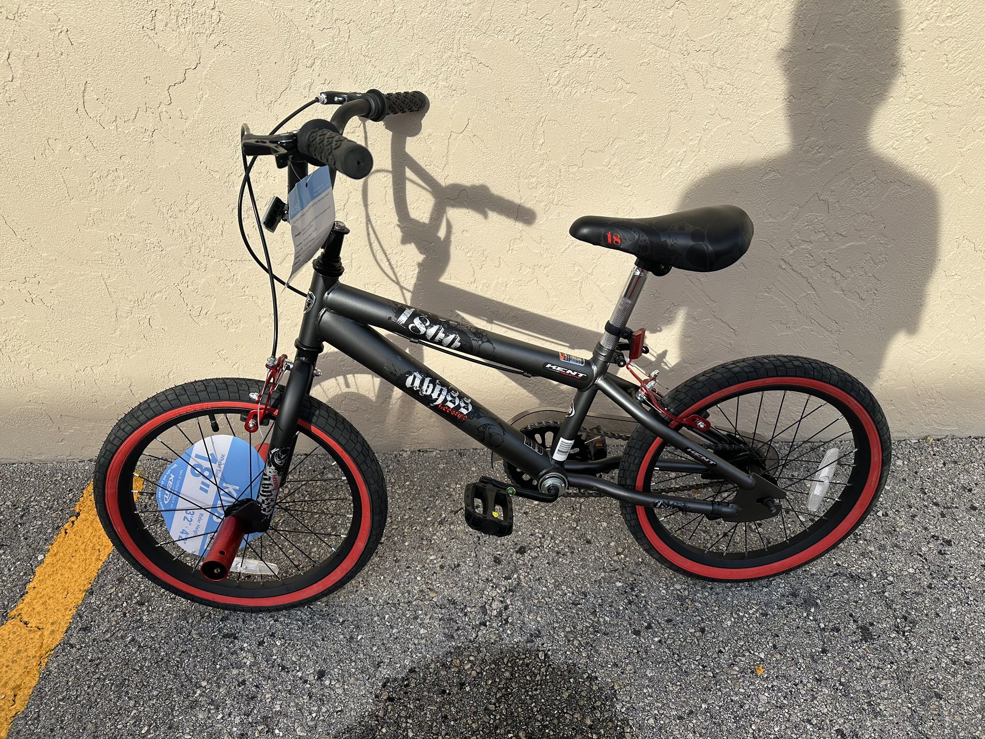 Kent 18 Abyss Boy's Freestyle BMX Bike, Charcoal Gray