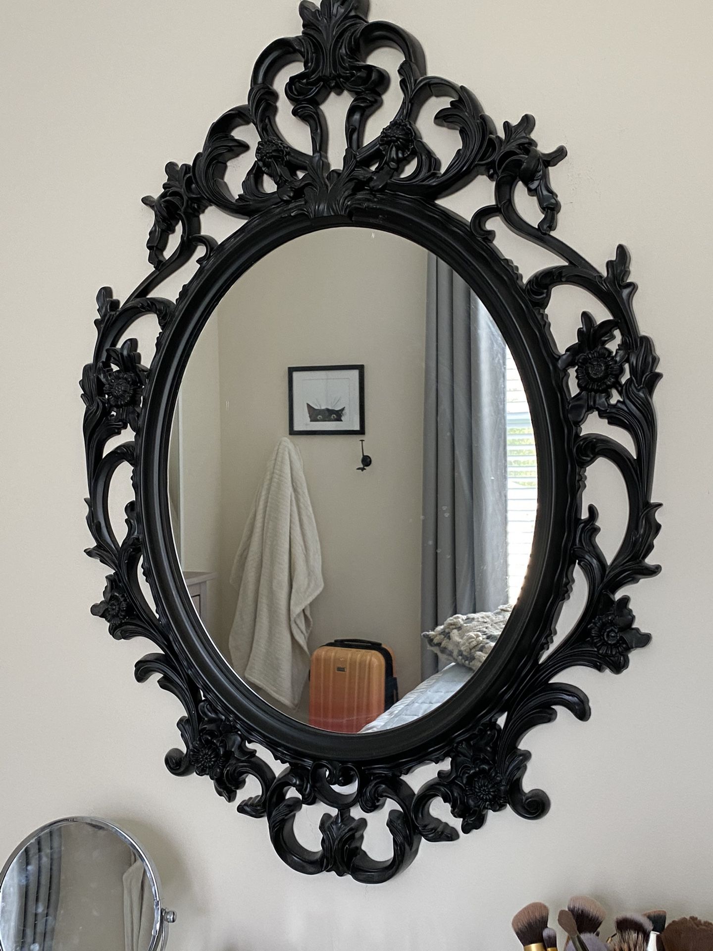 Black Baroque Wall Mirror