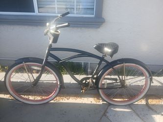 Men's 26" black micargi beach cruiser