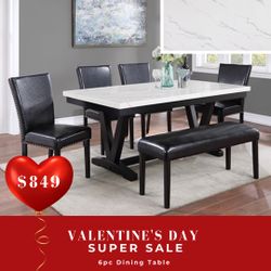 6 PC DINING TABLE 