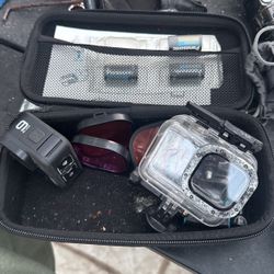 Go pro black 9 with diving case filter lenses and hard travel case 