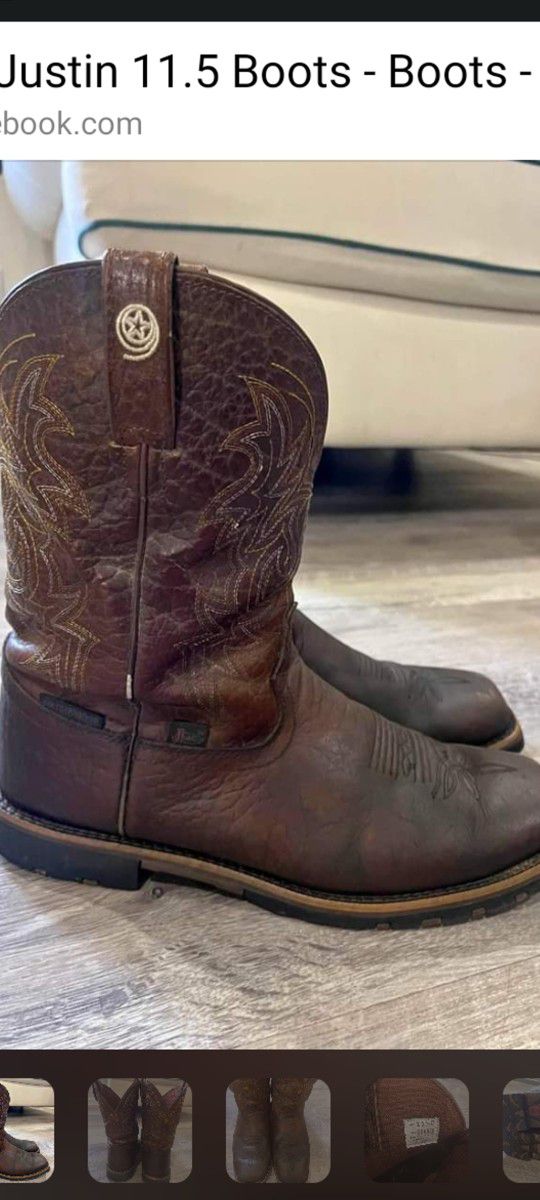 Justin's Men Boots Size 11 and a Half