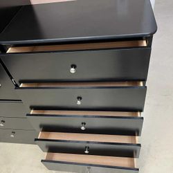 Black 5 Drawer with rails on drawers