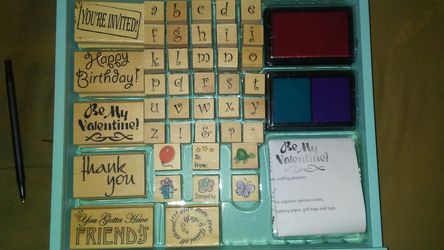 New never used Battat ink stamp set