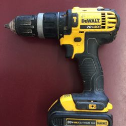 Dewalt Cordless 20V Lithium Hammer Drill + Battery Hammerdrill