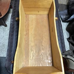 25 “Cradle Handmade Primitive Wooden Rocking Pine ? Baby Doll Bed Crib Rocker With Wild 💐 