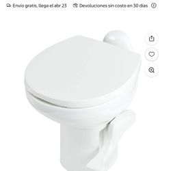 Baño Thetford Aqua-Magic Style Il Inodoro para RV, Alto, Blanco, 42058,17.9" × 20"× 15"