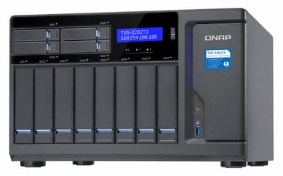 *UPGRADED* QNAP TVS-1282T3 12-Bay NAS Server with dual 10GBe ports and Thunderbolt Expansion card (Diskless)