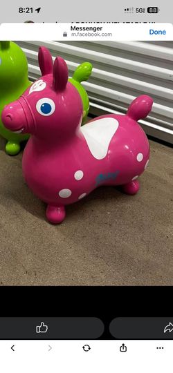 PINK BOUNCY INFLATABLE KIDS TODDLERS HORSE