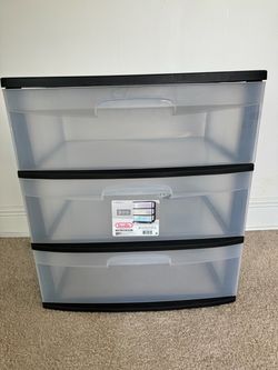 Sterilite Storage Cabinet with 3 Clear Drawers