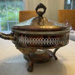 vintage silver plated chafing / serving dish 