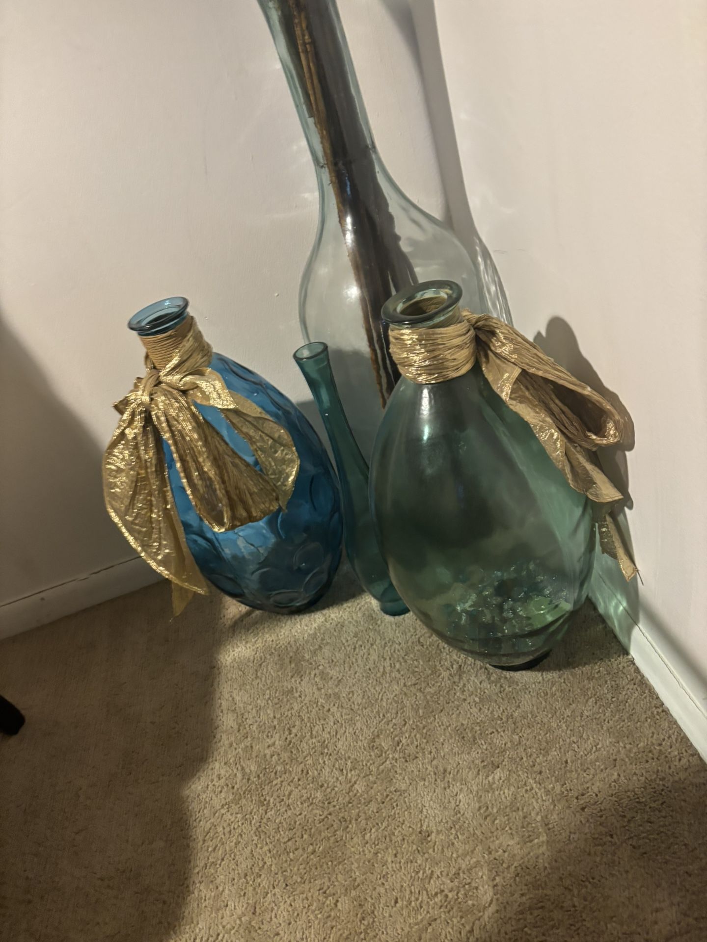 Set of Decorative Glass Vases