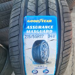 4 NEW TIRES GOODYEAR 215/55/17