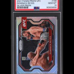 2021 Panini Prizm UFC Dominick Reyes Silver Prizm #108 PSA 10 
