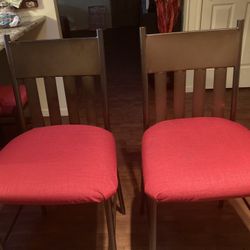 two Counter High Bar Stools Good Condition Easy To Reupholster 