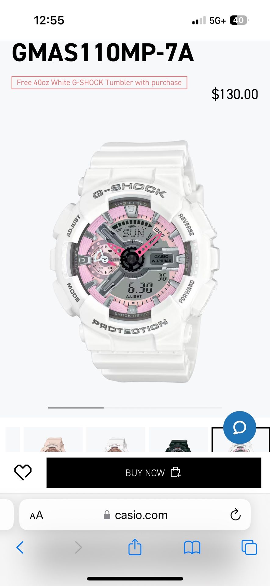 Women’s G Shock —- GMAS110MP-7A