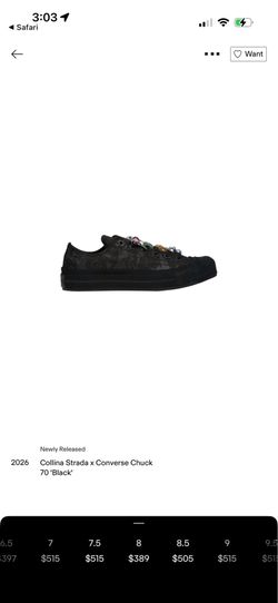 Collina Strada x Converse Chuck 70 'Black'