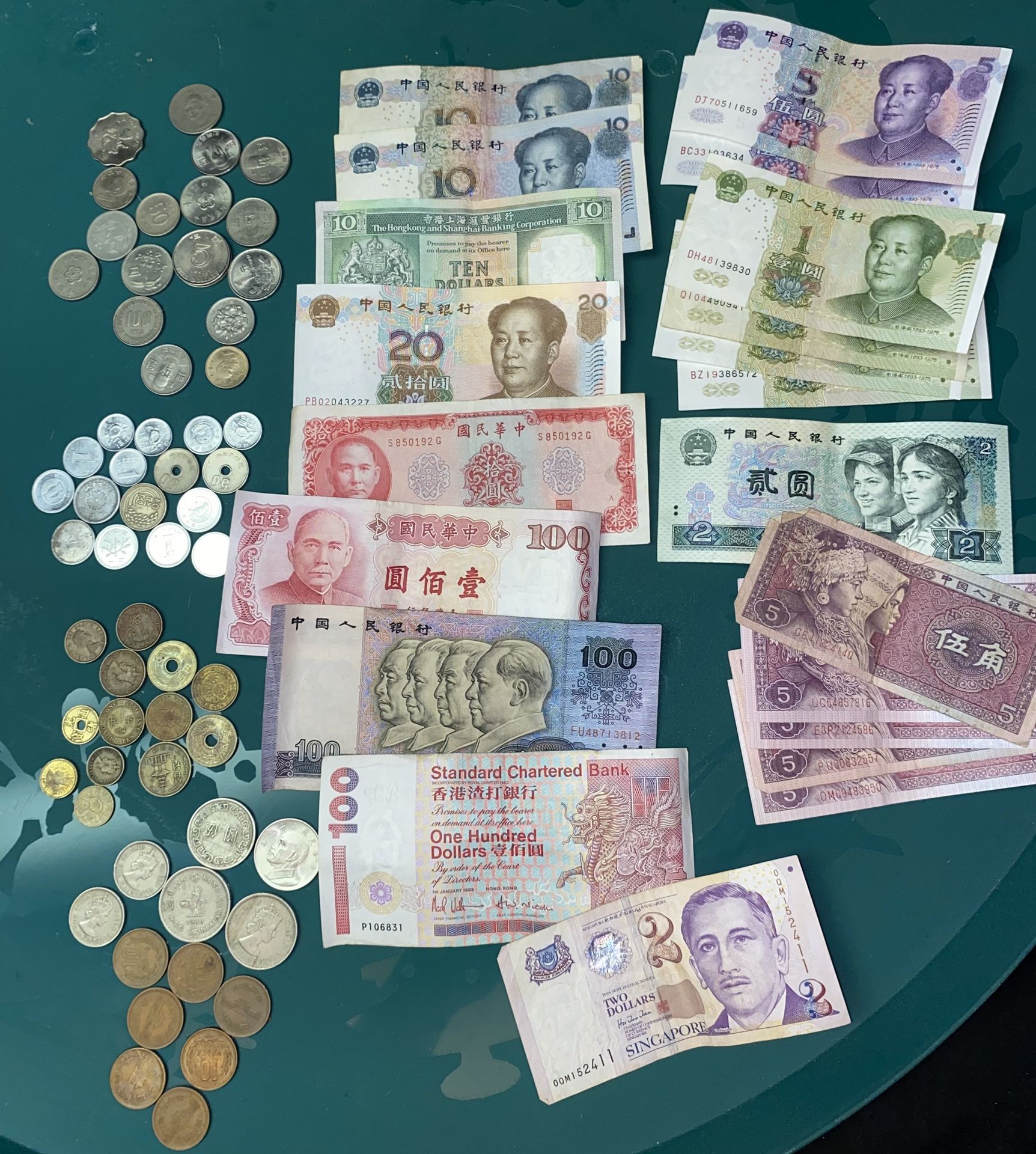 Banknotes & Coins From China, Japan, Korea Etc.
