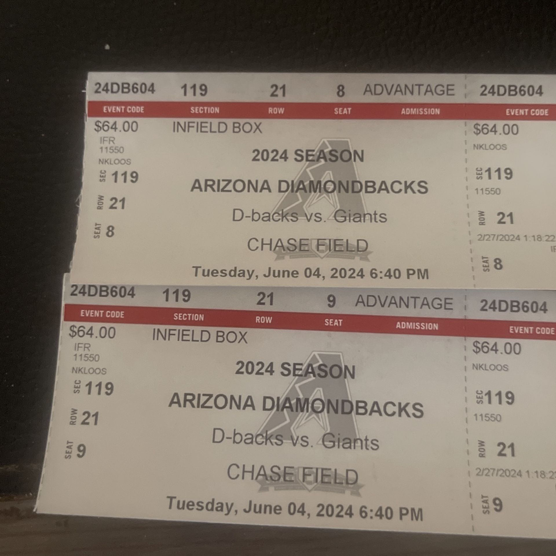 D Backs 6/4