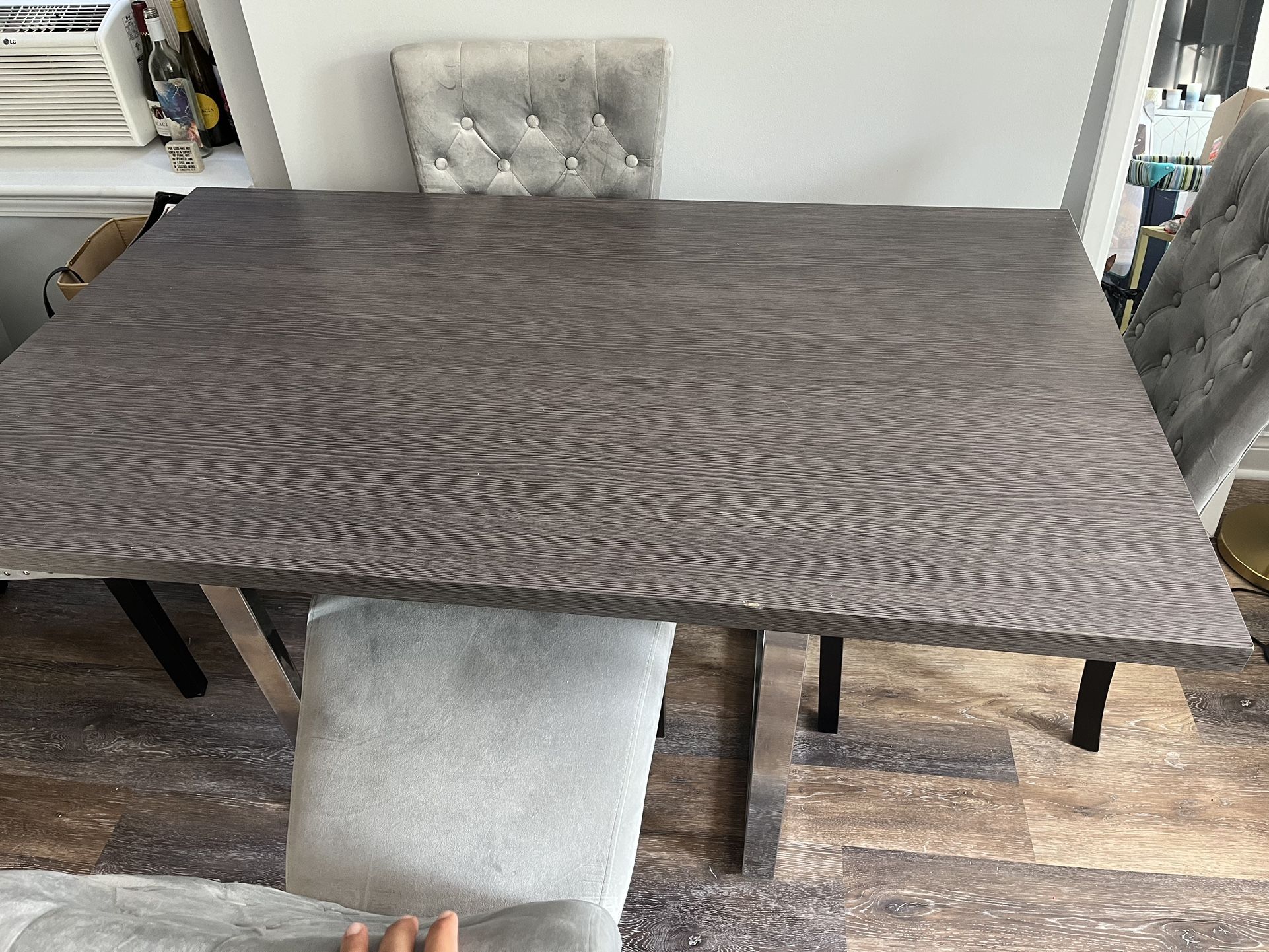 Modern, Gray, Sturdy Table. Good Condition