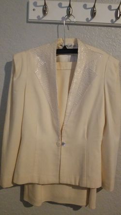 Vintage 2 piece Skirt Suit by Lillie Rubin 1980's