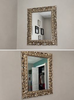 Gold vintage wall mirror