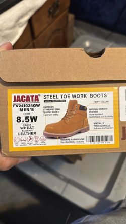 Jacata Steel Toe Work Boots 8 1/2