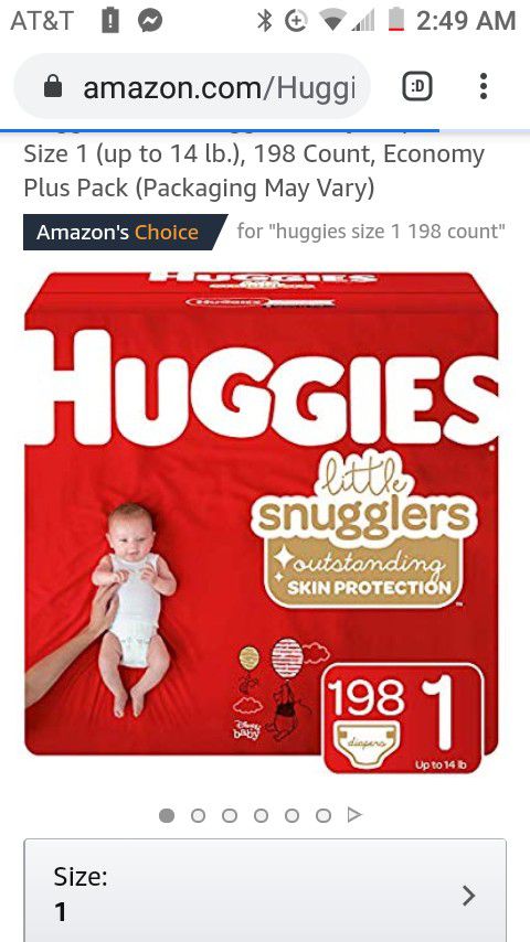 HUGGIES LITTLE SNUGGLERS (198) count