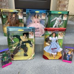 New Boxes 5 WIZARD OF OZ BARBIE/KEN  DOLLS Hollywood Legends