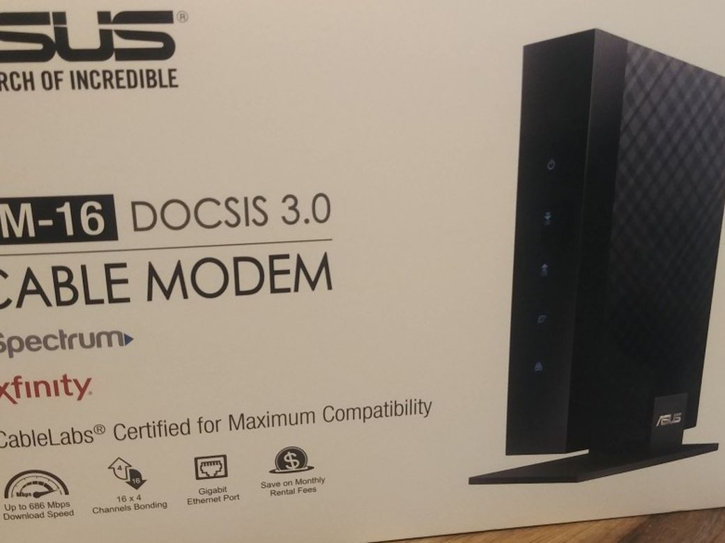 Asus WiFi Cable Internet Modem - In Box
