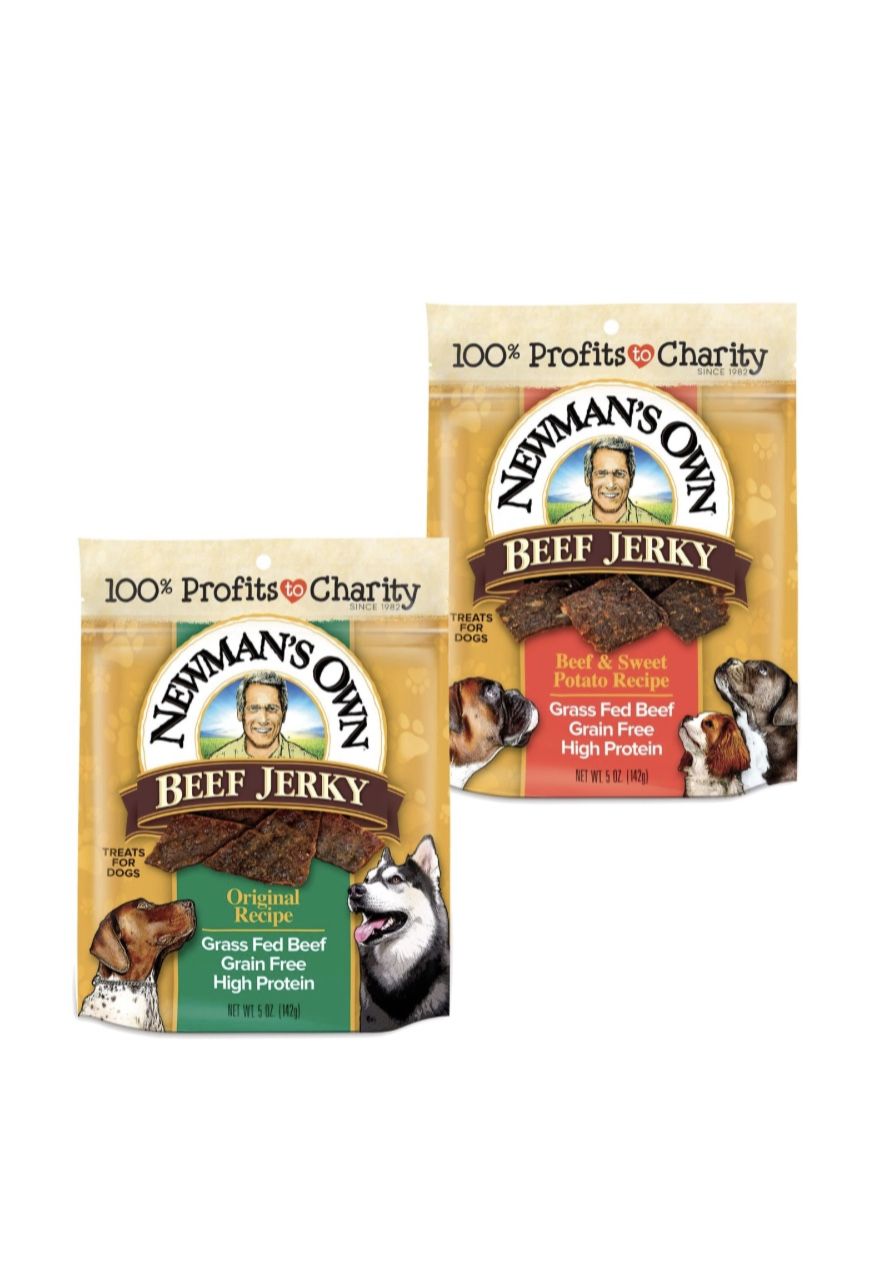 Newman's Own Beef Jerky Original Recipe + Beef Jerky Beef & Sweet Potato Recipe Dog Treats