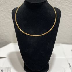 JCM 925 Vermeil 14” Choker Necklace Gold Sterling Silver 