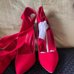 Red Women’s Shoes High Heel Strap