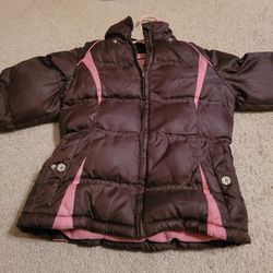 Girls Brown and Pink Jacket Size 7