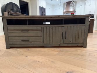 Entertainment Center - Gray/Brown Wood