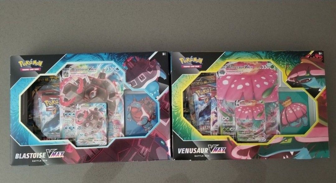 Blastoise VMAX and Venusaur VMAX Battle Boxes Sealed Pokemon Card