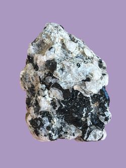 Black Tourmaline Mica And Quartz Specimen. Crystals Gemstones Rocks Minerals