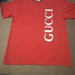 large red gucci shirt