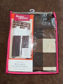Better Homes and Gardens Kitchen Valence Curtain Set