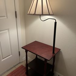 Side Table with Lamp