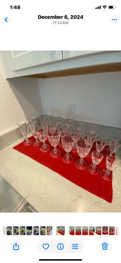 Vintage Crystal Stemware Glasses