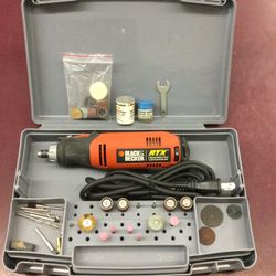 Black + Decker RTX Variable 3 Speed Rotary Tool Like DREMEL + Attachments + Case B&D