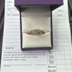 10k Gold Diamond Ring 