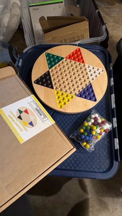 Printed Maple Chinese Checkers Board Game