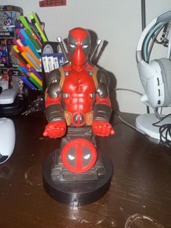 Deadpool and Spiderman phone/controller holder