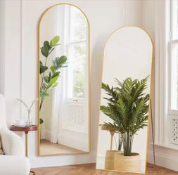 Brand New 64" x 21" Full Length Arched Top Wall Mount Bathroom Vanity Mirror with Stand