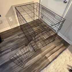  large, black wire dog crate