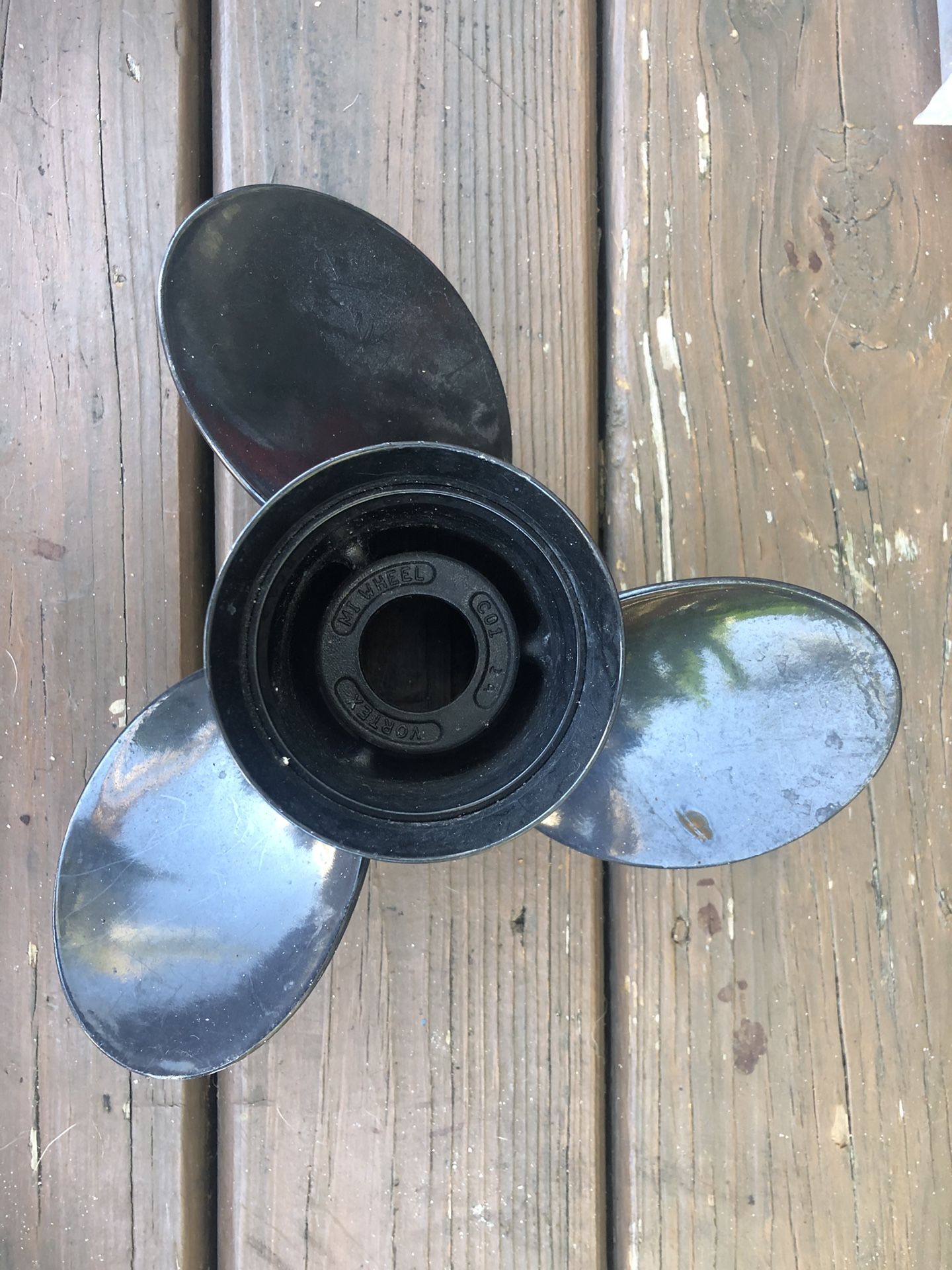 Aluminum propeller for small boat/dinghy. Best offer takes it!