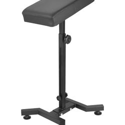 Tattoo Armrest Stand, Tattoo Arm Rest Stand Adjustable, Tiltable Thickened Black Leather Cushion, Stable Four Corner Base, Portable Tattoo Armrest for
